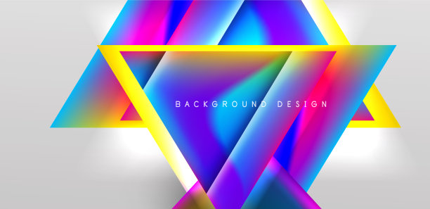抽象背景与重叠的三角形和图片下载
