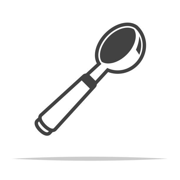 冰淇淋勺图标透明矢量隔离图片下载