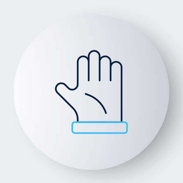 线养蜂人手套图标孤立的白色背景。色彩缤纷的轮廓概念。向量图片下载