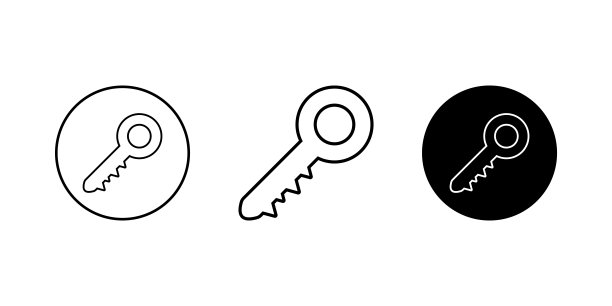 矢量键的网页和应用程序的设计。锁,锁。安全门按钮。图片下载