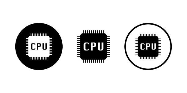 处理器图标集. CPU电脑技术图示图片下载