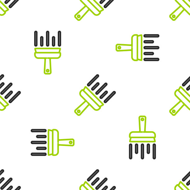 线清洁服务与橡胶清洁剂的窗口图标隔离无缝图案在白底。刮刀、刮板、雨刷。向量图片下载