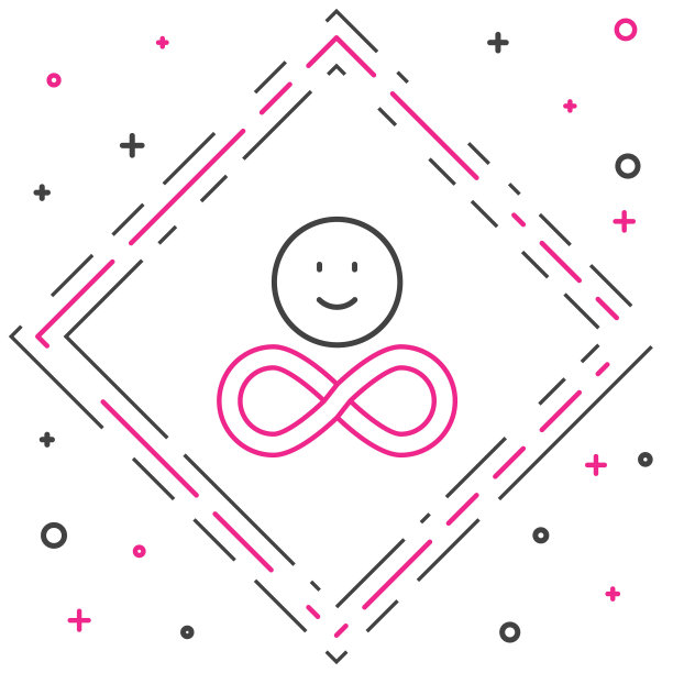 线朋友永远图标孤立的白色背景。天长地久的友谊概念。色彩缤纷的轮廓概念。向量图片下载