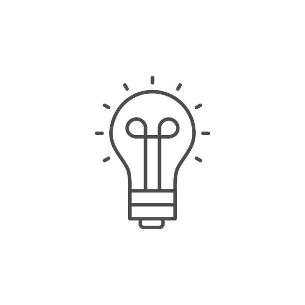 灯泡相关向量线性图标图片下载