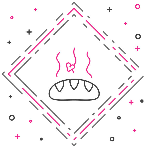 捐赠食品图标孤立在白色背景上。色彩缤纷的轮廓概念。向量图片下载