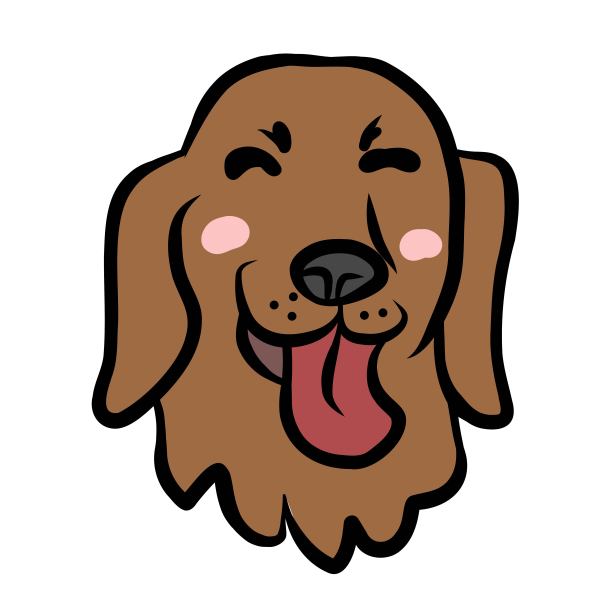 拉布拉多猎犬狗脸卡通矢量插图图片下载