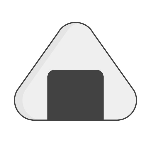 平面设计饭团图标。向量。图片下载