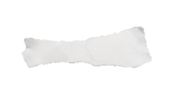 一张白纸撕成孤立的白色背景图片下载