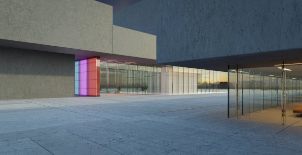 3d现代办公楼外观。图片下载
