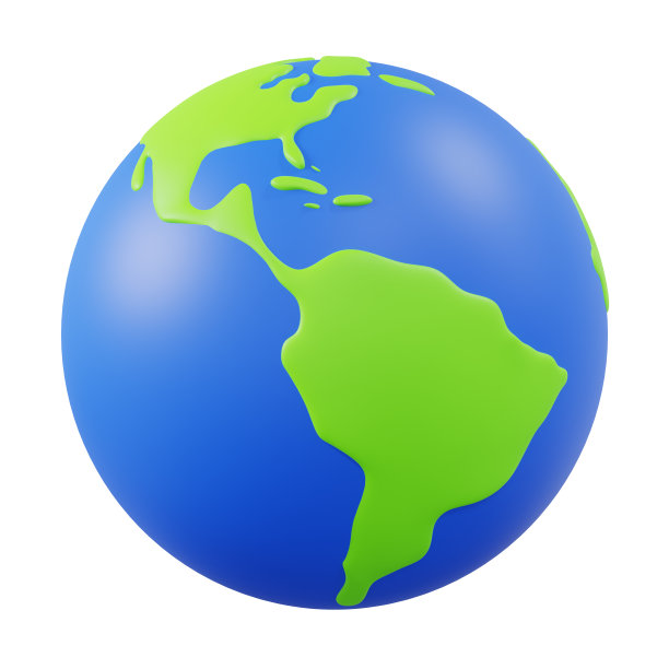 3D行星地球图标孤立的白色背景与剪辑路径图片下载