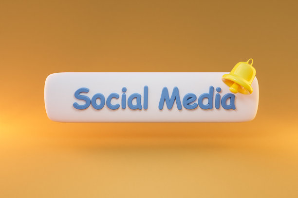 浮动聊天符号的手机应用程序在彩色无限的背景;社交媒体钟形图标符号;三维演示图片下载