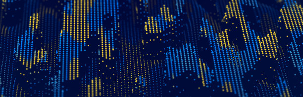 抽象数字背景。大数据流。科学、技术、商业、空间的概念。三维渲染图片下载