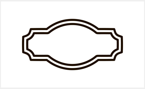 草图徽章图标隔离框架边界矢量股票插图EPS 10图片下载