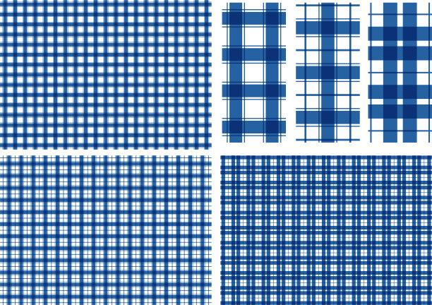 蓝色格纹背景矢量插图材料图片下载