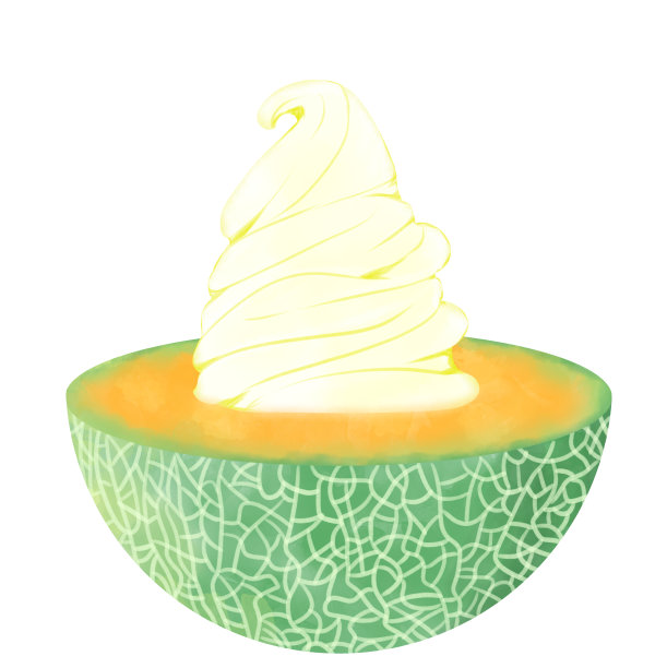 冰淇淋的原料是半个红瓜图片下载