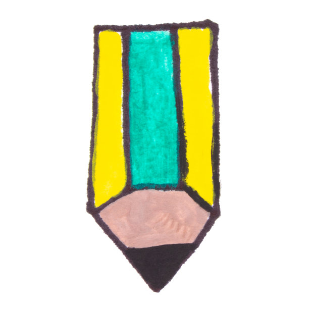 铅笔画艺术孤立在白色的背景图片下载