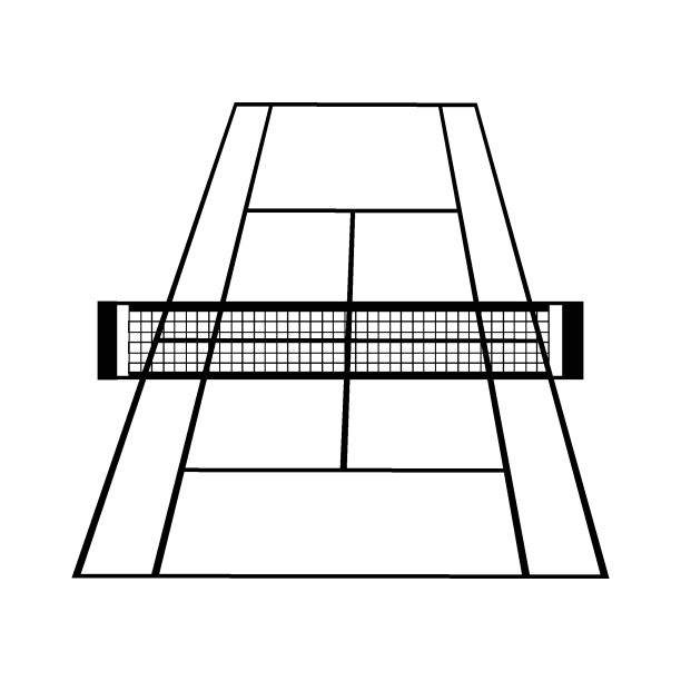 网球场图标矢量图片下载