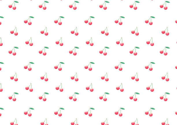 樱桃背景水彩剪辑艺术图片下载