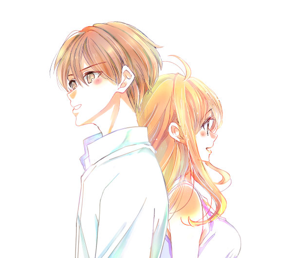 男人和女人背靠背在夏天图片下载