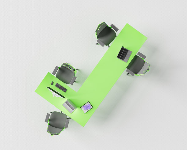 3D上网本和电脑放在办公室的桌子上图片下载