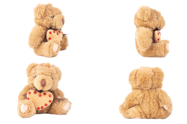 白色背景上的泰迪熊图片下载