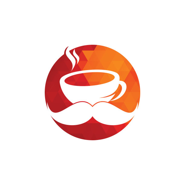 胡子咖啡设计模板。图片下载