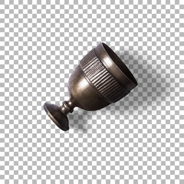 近距离观看一个古色古香的酒杯图片下载