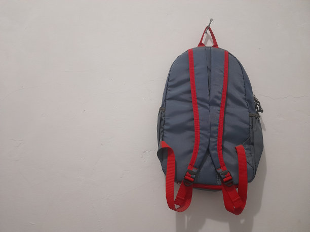 背包正面视图在白色背景。图片下载