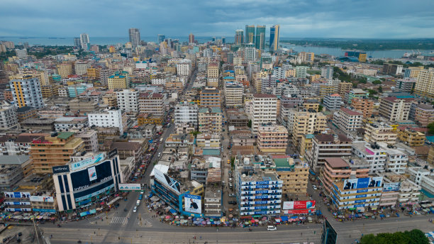 坦桑尼亚达累斯萨拉姆鸟瞰图图片下载