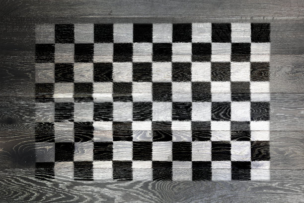 方格旗上的乡村老木材表面背景图片下载