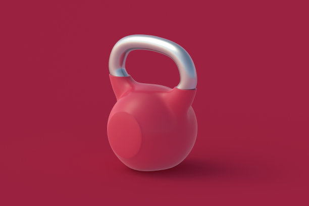 红底品红色水壶。2023年的颜色。三维渲染图片下载