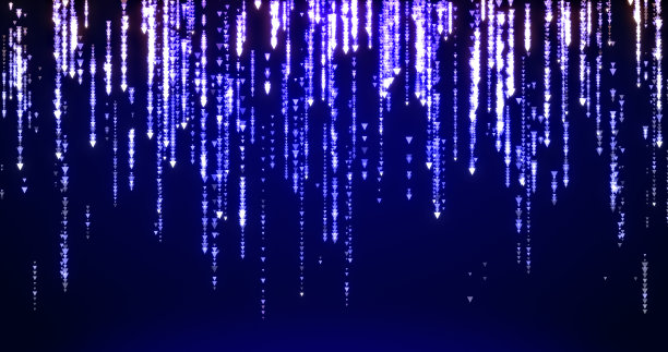 蓝色三角形粒子抽象背景图片下载