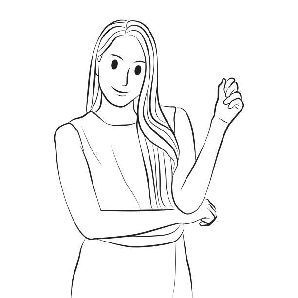 年轻迷人的女人摆出少女的姿势图片下载