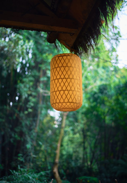 复古的黄色中国灯笼图片下载