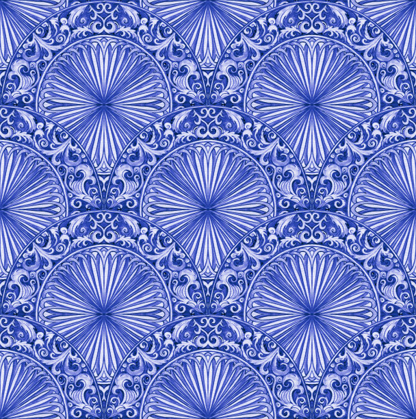 珐琅的模式。西西里手绘黄金饰品。传统的青花瓷砖。葡萄牙传统azulejo图案。摩洛哥风格。图片下载