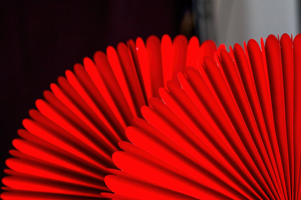 中国新年风格的红色折扇图片下载