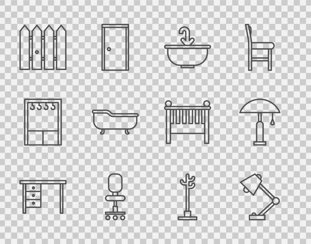 设线办公桌、台灯、脸盆用图片下载