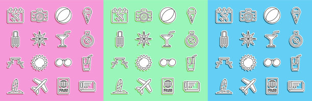 设线路旅游门票、鸡尾酒及酒类饮料图片下载