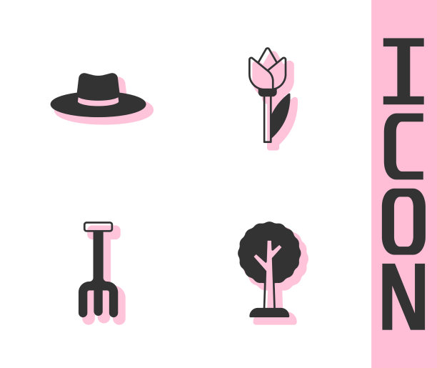 设置森林园丁工人帽耙和花图片下载