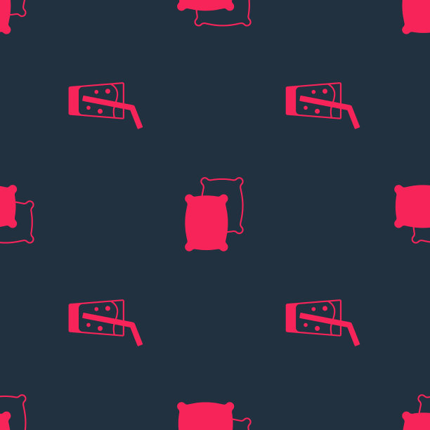 将杯子与水和枕头放在无缝上图片下载