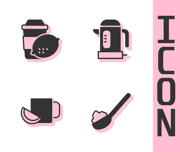 用糖勺，茶，柠檬和图片下载