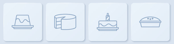 设置线布丁蛋奶蛋糕与燃烧图片下载