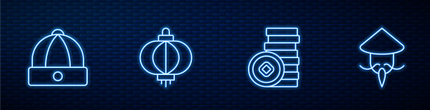 设行人民币货币帽子纸灯笼图片下载