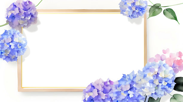 绣球，花，框架，材料，背景，花园，植物，自然，花束，季节，美丽，多彩的，水彩，植物，印刷，艺术，植物艺术，插图，设计，花卉，复古，浪漫，日本风格，日本，观赏，花卉图片下载