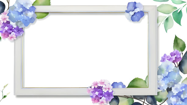 绣球，花，框架，材料，背景，花园，植物，自然，花束，季节，美丽，多彩的，水彩，植物，印刷，艺术，植物艺术，插图，设计，花卉，复古，浪漫，日本风格，日本，观赏，花卉图片下载