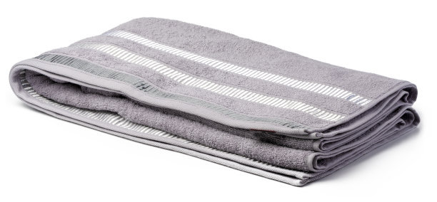 软折叠毛巾孤立在白色背景图片下载