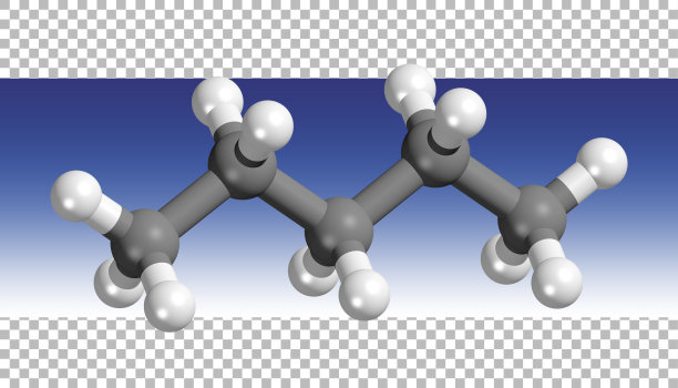 透明背景下的分子3D渲染概念图片下载