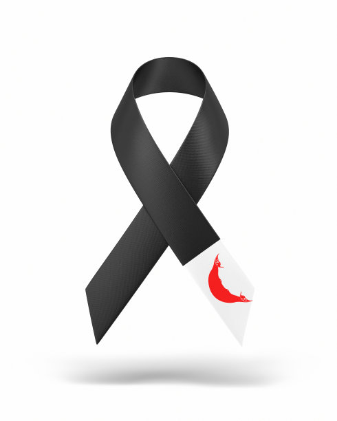 意识黑色条纹折叠，复活节岛旗帜纹理，对象+阴影剪切路径图片下载