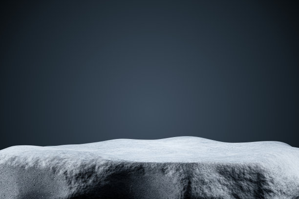 由天然岩石制成的三维展示基座图片下载