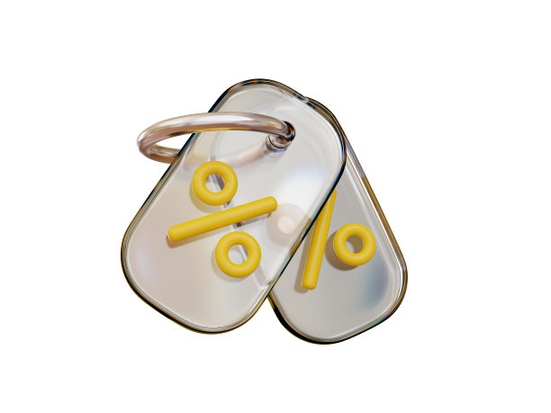 3d玻璃券在孤立的背景。用折扣券促销您的广告。3d渲染图。图片下载